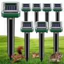 2026 Upgraded Mole & Snake & Skunk & Rabbit Repellent Solar Powered, Ultrasonic Deterrent Effective Get Rid of Gopher Raccoon Vole Groundhog Chipmunk for Yard Lawn Garden