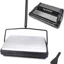 EZ SPARES Quiet Carpet Sweeper,Floor Sweeper with Pig-Bristles,Suitable for Carpet Cleaning Power,Roller Brush Strong,Bristle Sweeper,Great for House,Office,Kitchen,Carpet(Silver)