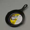 Lodge 6-1/2 Inch Cast Iron Pre-Seasoned Skillet  Signature Teardrop Handle - Use in the Oven, on the Stove, on the Grill, or Over a Campfire, Black