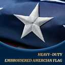 SENZHIYI Indoor Flag Pole Kit with Golden Eagle Topper - 6-8ft Stainless Steel Commercial Indoor Flagpole with Embroidered US Flag, Heavy Base for Home Office Government DepartmentGolden 1 Pack