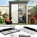 Resin Shelf Accessory Outdoor Sheds Storage,Compatible with Suncast shed Accessories,with EZ Bolt Assembly (1), 16" x 8" x 2"