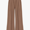 BTFBM Womens Casual Wide Leg Pants Summer Fall Clothes Pleated Elastic Waist Loose Palazzo Knit Trousers with Pockets, M