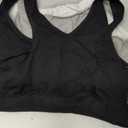 Fruit of The Loom Women's Built Up Tank Style Sports Bra (38, Black/Heather Grey)