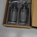 Glass Olive Oil Bottle and Soy Sauce Dispenser Set, 1pcs Glass Vinegar Holder with Pour Spout for Kitchen Cooking and Dining