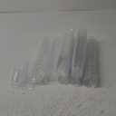 mwellewm 300 Packs Dessert Cups with Spoons, 5 OZ Mini Clear Plastic Dessert Parfait Cup for Party, Square Dessert Shot Glasses Round Goblet Small Reusable Fruit Ice Cream Pudding Appetizer Cup Bowls