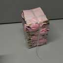 Yeaqee 50 Pcs Mini Metallic Paper Gift Bags with Handles 4x2.75x4.5'' Tiny Small Gift Bags with Thank You Tag for Wedding Graduation Birthday Party Return Gifts Jewelry Business (Pink,Gold)