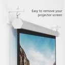WALI Universal Projector Screen Ceiling Mount, Wall Hanging Mount L-Brackets, 6 inch Adjustable Extension with Hook Kit, Perfect Projector Screen Placement Hold up to 66 lbs (PSM001-W), White