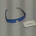 COASION Wrap Around Sunglasses for Women Men Trendy Rimless Futuristic Shades Y2k Shield Flat Top Fashion Eyeglasses (A8 Clear Blue / Gradient Blue)