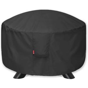 SheeChung Fire Pit Cover Round 32"Dx16"H,Fits 28",30",32" Fire Pit,Waterproof Heavy Duty 600D Polyester Fire Bowl Cover,Outdoor Patio Gas Table firepit Cover Weather Resistant