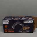 Remote Control Excavator Toy for Boys | 11-Channel Metal Construction Truck with Lights, 21200mAh Batteries, 120-Min Playtime | RC Excavator Toys for Kids Ages 3-12, STEM Gift for Birthday