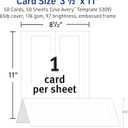Avery Printable Tent Cards, 3.5" x 11", White with Embossed Border, 50 Blank Place Cards for Laser and Inkjet Printers (5309)