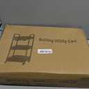 Sywhitta 3-Tier Plastic Rolling Utility Cart with Handle, Multi-Functional Storage Trolley for Office, Living Room, Kitchen, Movable Storage Organizer with Wheels, Green