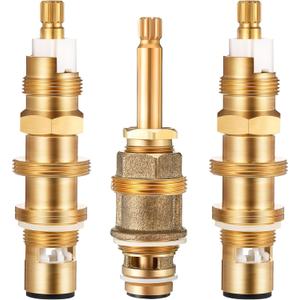 Dreyoo Ceramic Disc Cartridge Replacement for 910-030, Diverter Stem Replacement for 910-022, Shower Valve Faucet Cartridge Compatible with Price/Pfister, Hot Cold Diverter, Brass Construction