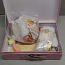 Wooden Tea Party Set for Little Girls, Toddler Girl Gifts Princess Tea Time Toys, Wooden Tea Set Tray Cake Dessert, Kids Kitchen Pretend Play, Birthday for Girls Age 25 Years Old