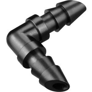 70 Pack 1/4" Drip Irrigation Elbow Fittings1/4'' Drip Line Double Barbed 90 Degree Elbow Connectors for 1/4 Inch Irrigation Tubing Plastic Micro Fittings for Garden Drip Systems