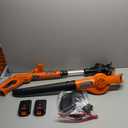 BLACK+DECKER 20V MAX Weed Eater, Edger and Sweeper Combo, Includes 2 Batteries and Charger, Cordless Electric Weed Wacker and 130 Mph Hard Surface Leaf Blower, 10 in. (LCC222)