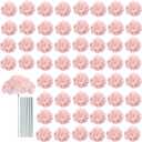 AVIVIHO 65pcs Fake Flowers Blush Hydrangea Artificial Flowers Bulk (Not Squished, No Steaming Need) Silk Flowers with Stems for Wedding Decor,Home,Baby Shower,Table Centerpieces Decoration (Medium)