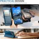 for iPhone 15 Pro Max Case Wallet with RFID Blocking Card Holder, PU Leather Kickstand Protective Flip Phone Cover Fit for iPhone 15 Pro Max 6.7", Blue