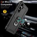 2 x LUMARKE for Galaxy S23 FE Case with Screen Protector,Pass 16ft. Drop Tested Military Grade Protective Phone Cover with Magnetic Ring Kickstand Compatible with Car Mount Holder Black