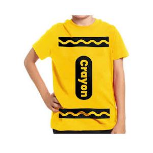 Yellow Crayon Halloween Costume t Shirt Couple Friend Group T-Shirt M