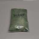 Lecloud Sage Green Sheer Curtains 38x45Inches Length S2 Panels Embroidered Leaf Pattern Pocket Faux Linen Floral Semi Sheer Voile Window Curtains/Drapes for Bedroom Living Room