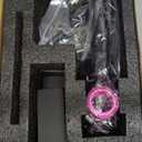 Hoimpro LED Waterfall Bathroom Faucet Matte Black, Single Handle Bathroom Sink Faucet 1 Hole, 3 Colors Light Changing vanity faucet, with Pop-up Drain and cUPC Supply Lines, Stainless Steel