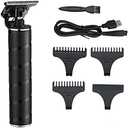 SiMbae Black,Professional Men's Hair Clipper Beard Razor T Type Cordless USB Electric Waterproof Hairdressing Tool Full Metal Body Holiday Gift