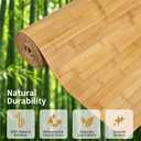Natural Bamboo Wall Panel for Interior Wall Decor, Pole Wrap Wainscoting Paneling, Eco-Friendly Wall Panels Interior Decor for Living Room, Kitchen Island, Ceiling 48" H x 96" L, Light-carbonized