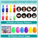 36 Pcs Prefilled Easter Eggs with LED Finger Lights Toys, Easter Party Favors Basket Stuffers for Kids, Easter Egg Hunt, Goodie Bag Fillers, Classroom Prize Supplies, Party Games