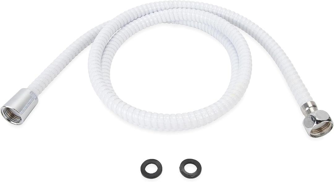 Camco 43717 RV/Marine 60" Flexible Replacement Shower Hose (White) (One Size)
