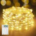 XURISEN Fairy Lights Battery Operated, 33FT 200LED Twinkle String Lights 8 Modes & Waterproof LED Fairy Lights for Bedroom Wedding DIY Holiday Easter Party Indoor Decor (Warm White) (1 Pack 200LED)