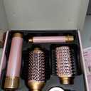 5 in 1 Blow Dryer Brush Set, Upgrade Hair Dryer & Blow Dryer Brush & Air Curling Wrap & Paddle Brush, Detachable Hot Air Brush Styling Tools, High Speed Travel Hair Volumizer Straightener Curler Pink
