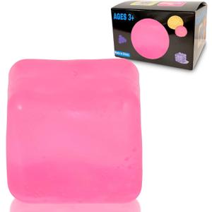 Squishy Ice Cube Fidget Toy, Sugar Ball Stress Cube for Kids Adults, Soft Squishies Stress Relief Sensory Toy for Autism, Classroom Prize Toy Party Favor