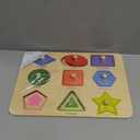 Aile Toddler Wooden Preschool Learning Shape Peg Puzzle Board Toys