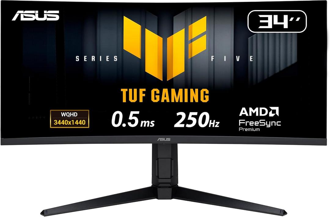 ASUS TUF Gaming VG34WQML5A 34 Inch 1440p 250Hz Ultrawide HDR Gaming Monitor