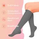 4 Pairs Compression Socks for Women Circulation-Best Support for Nurses,Running,Athletic,Travel, Size L/XL