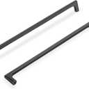 Lardmon 3 Pack Matte Dark Gunmetal Gray Modern Cabinet Pulls 12.6 Inch(320mm) Hole Center Timeless Drawer Pulls Vanity Pulls Solid Kitchen Cabinet Handles Hardware, 13 Inch(330mm) Total Length