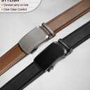 BULLIANT Men Belts 2 Pack,Ratchet Sliding Belt Adjustable For Gift Mens Dress Casual 1 3/8",Cut for Fit