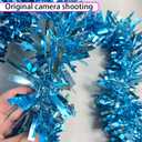 33 Ft Christmas Tinsel Garland Shiny Thick Baby Blue Tinsel Decor Xmas Tree Decorations Metallic Twist Foil Garland for Birthday Holiday New Year Parties Indoor Outdoor Party Supplies - Baby Blue