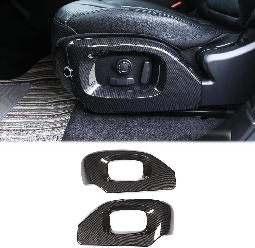 Seat Side Frame Trim Cover Compatible with Land Rover Range Rover Sport 2014-2017,Range Rover Vogue 2014-2017,ABS 2Pcs Car Interior Trim Accessories (Carbon Fiber Pattern)