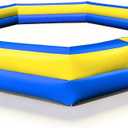 OZIS 20FT Inflatable Gaga Ball Pit with Gagaball, Portable Gagaball Court for Indoor/Outdoor Sports, Family Activities Easy to Setup (Blue&Yellow)