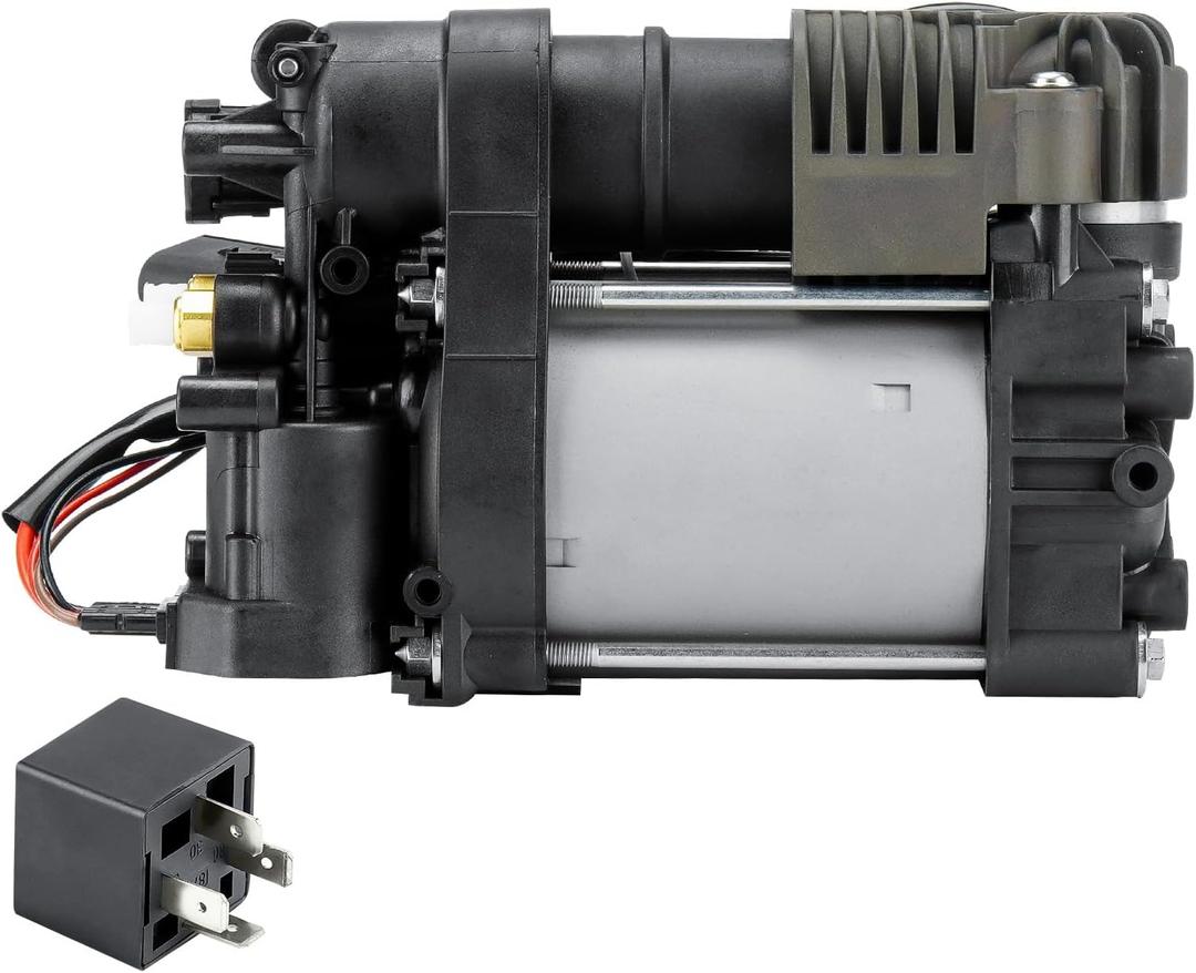 Air Suspension Compressor Pump Fit for VOLVO 2017-2019 s90 V90 Cross Country, 2018-2019 V90, 2016-2019 XC90, 2014 XC90, Air Ride Compressor Pump with relay, Replace for 31360720, 32315091