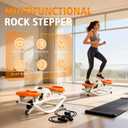 Rocking Steppers for Exercise at Home, the Rock Stepper Side to Side Stepper with 3D Motion & Resistance Bands for Full Body Cardio Workout, Quiet Low-Impact Stair Stepper, 380LBS Loading Capacity