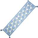 Two's Company Two's Company Hydrangea Table Runner w/Tassel Accents - Cotton