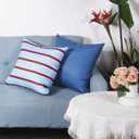 18" x 18" Throw Pillows, Outdoor Waterproof Pillows with Inserts, Square Decorative Pillows for Patio Furniture Garden Couch Sofa Home(Navy Blue, Set of 3)