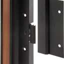 Prime-Line C 1073 Aluminum, Black Finish, Patio Door Handle Surface Mounted with Clamp, International Windows (Single Pack)