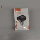 Bluetooth 5.3 Car Adapter FM Transmitter, 42W (PD30W & 12W) USB C Car Charger Wireless Radio Receiver, Hands-Free Calling MP3 Audio Player Cars Kit, Light Switch & Fast Charging & Deep Bass (Black)