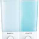 Better Living Products Clear Choice Shower Dispenser 2, Shampoo and Soap Dispenser, 2 x 14.2 fl. oz. White, 5.13" x 3.5" x 7.5" (Two Chamber)