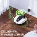 Starrybot Cordless Robotic Pool Cleaner, Portable Swimming Robotic Pool Vacuum with Self-Parking Technology for Above-Ground Pools,150Mins Runtime,Pool up to 900 Sq.Ft