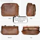Women‘s Anti Theft RFID Blocking Small Vegan Leather Crossbody Bag Travel Purse With Built In Wallet Messenger Bag